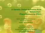 A Genetic Defect in Amino Acid Metabolism: Phenylketonuria (PKU)