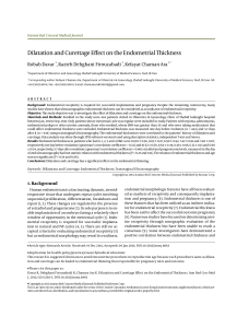 Dilatation and Curettage Effect on the Endometrial Thickness