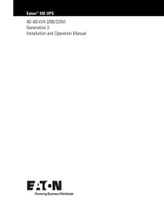 Eaton 93E UPS (40–60 kVA, 208/220V)