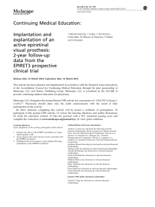 Implantation and explantation of an active epiretinal visual