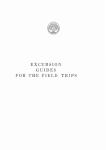 EXCURSION GUIDES FOR THE FIELD TRIPS