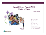 (SNPs) Model of Care