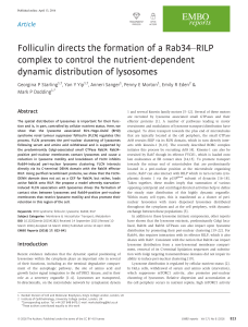 Folliculin directs the formation of a Rab34–RILP