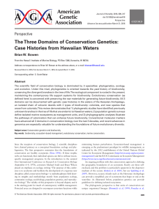 The Three Domains of Conservation Genetics