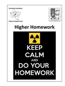 Homework Booklet - Lesmahagow High School