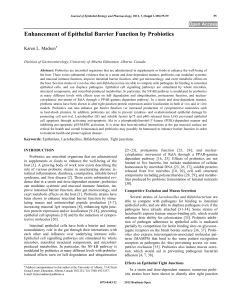 Enhancement of Epithelial Barrier Function by Probiotics