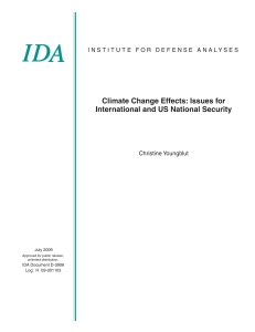 Climate Change Effects: Issues for International and US