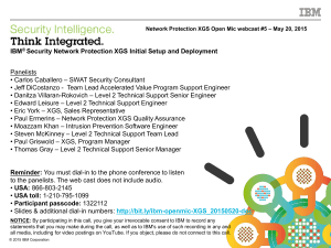 IBM® Security Network Protection XGS Initial Setup and Deployment