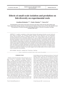 Effects of small-scale isolation and predation on fish diversity on