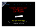 Interstellar Communication Exolinguistics SETI Programs