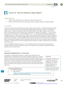 Lesson 9: How Do Dilations Map Angles?