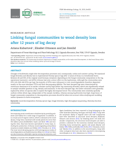 Linking fungal communities to wood density loss after 12 years of