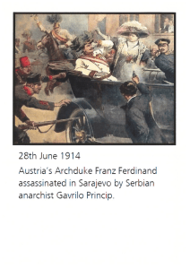 assassinated in Sarajevo by Serbian