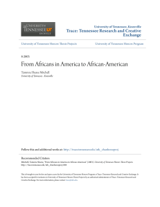 From Africans in America to African-American