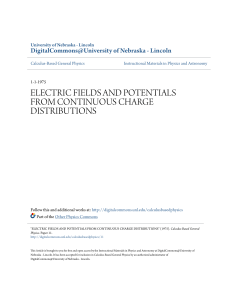 electric fields and potentials from continuous charge distributions