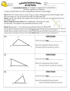 ∆1: Additional Thoughts: Classify the ∆ by its angles: Where do the 3