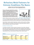 Refractory Metal Fasteners for Extreme Conditions