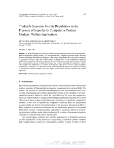 Tradeable Emission Permits Regulations in the Presence of