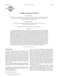 Drought over East Asia: A Review - American Meteorological Society