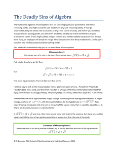 The Deadly Sins of Algebra