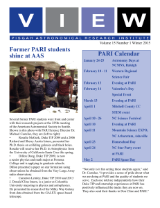 Former PARI students shine at AAS PARI Calendar
