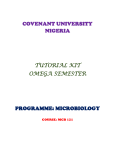 mcb121 tutorial kit - Covenant University