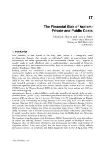 The Financial Side of Autism: Private and Public Costs