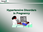 Hypertensive Disorders in Pregnancy