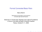 Formal Connected Basic Pairs