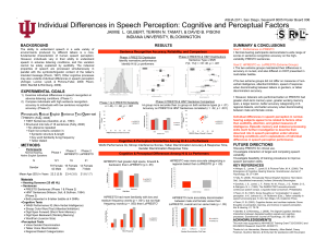 Individual Differences in Speech Perception: Cognitive and