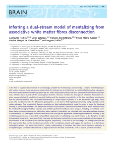 Inferring a dual-stream model of mentalizing from associative white
