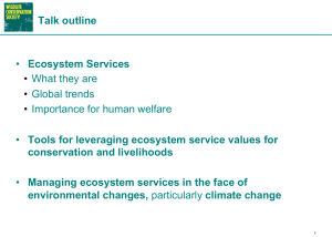 Ecosystem Services - WCS Library and Archives