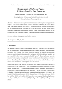 Determinants of Software Piracy: Evidence from Far East Countries