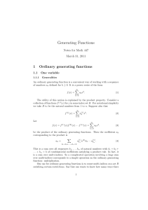 Generating Functions