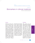 Biomarkers in clinical medicine