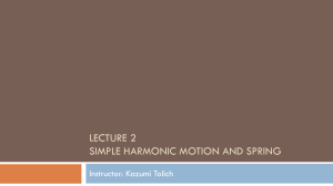 lecture 2 simple harmonic motion and spring