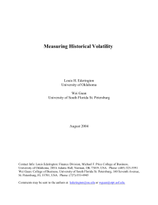 Measuring Historical Volatility