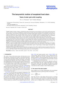 The barycentric motion of exoplanet host stars