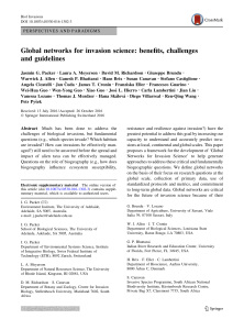Global networks for invasion science: benefits, challenges and
