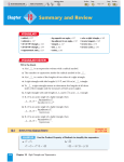 Chapter Summary and Review