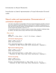 Neural codes and representation: Demonstration of