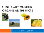 Genetically Modified Organisms: The Facts