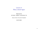 Lecture 4 - Michael De