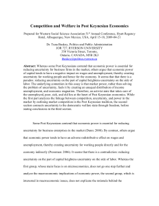 Competition and Welfare in Post Keynesian Economics