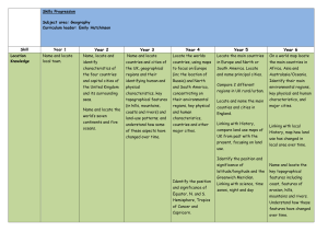 Geography Progression