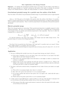 Gravitational potential energy for a particle near the surface of the