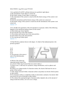 SOLUTIONS Aug 2016 exam TFY4102 1) In a perfectly ELASTIC