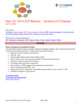 Epic Clinical Optimization (ECO) Updates | September 30, 2014