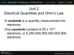 Unit 2 Electrical Quantities and Ohm`s Law