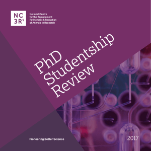 review of our PhD studentship scheme